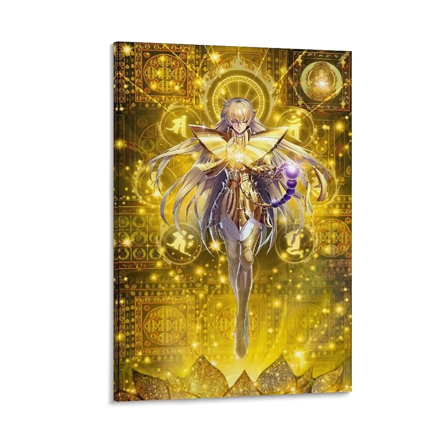 Amazon.co.jp: アートパネル キャンバス絵画 乙女座のシャカ 聖